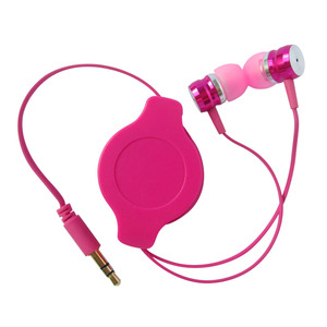 Stéréo À <span class=keywords><strong>Isolation</strong></span> <span class=keywords><strong>sonore</strong></span> de course rétractable qualité métal sport écouteurs - Product Image 3