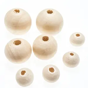 bnw101 brown round 5 pcs x perles en bois chinois 