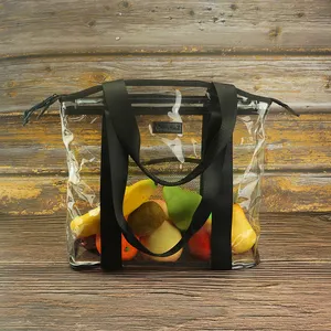 Водонепроницаемая Женская модная прозрачная сумка-тоут 2 в 1 из ПВХ Детская летняя пляжная сумка для покупок с лямкой