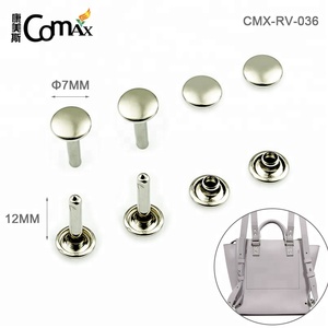<span class=keywords><strong>Rivet</strong></span> métallique pour sac en cuir, capuchon unique en or, vente en gros, - Product Image 4
