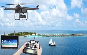 15% OFF Drone con HD cámara Se Habla ESPANOL uav cuadroptor transmite <span class=keywords><strong>en</strong></span> VIVO monitor incluido VUELO NOCTURNO 25MIN 2.4G- 5.8G - Product Image 1