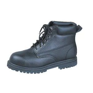 CE <span class=keywords><strong>EN</strong></span> 20345 Zapatos de seguridad de cuero de búfalo Botas de trabajo con cordones con punta de acero para el invierno para uso de fábrica - Product Image 1