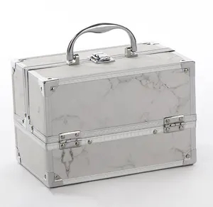 Guaranteed Quality Unique Portable Aluminum silver professional beauty box makeup vanity case