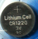 Pile bouton CR1220 pour ordinateur, petite taille, format pièce de monnaie