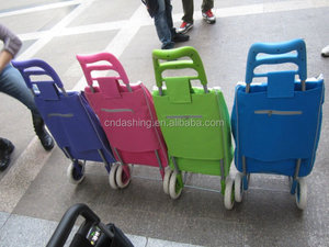 Chariot de <span class=keywords><strong>courses</strong></span> pliable personnalisé sur roues, léger, <span class=keywords><strong>pour</strong></span> supermarché et légumes, vente en gros, usine chinoise - Product Image 4