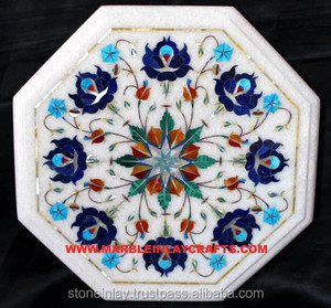 Home <b>Decorative</b> Marble Inlay <b>Table</b> <b>Top</b> - Product Image 1