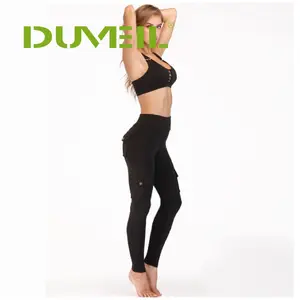 Fábrica DO OEM Quick Dry fit senhoras leggings Mulheres Feitas Sob Encomenda Esportes Yoga Calças de fitness Compressão Com Bolso Lateral