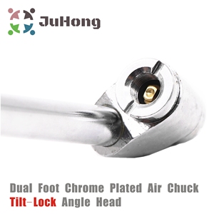 6 "Long Tilt-Lock Angle Head Double Pied Chrome Plaqué Air Mandrin 1/4" NPT Pneu Gonflage Air Mandrin Pneu Réparation <span class=keywords><strong>Garage</strong></span> - Product Image 4
