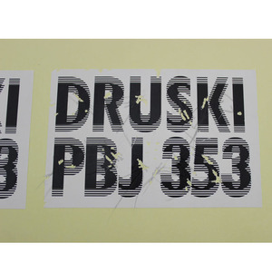 Kích thước 90x60mm màu đen "Xin Chào Tên tôi là" nhãn dán vỏ trứng Vinyl kiểu trống, chất kết dính mạnh mẽ không thể loại bỏ nhãn dán vỏ trứng - Product Image 3