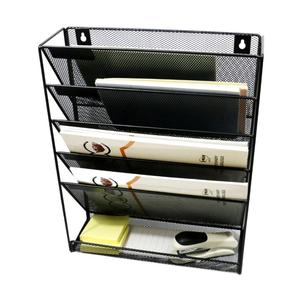 <span class=keywords><strong>Porte</strong></span>-documents <span class=keywords><strong>mural</strong></span> multifonctionnel pour bureau, <span class=keywords><strong>porte</strong></span>-fichiers en métal grillagé, organisateur de bureau suspendu - Product Image 1