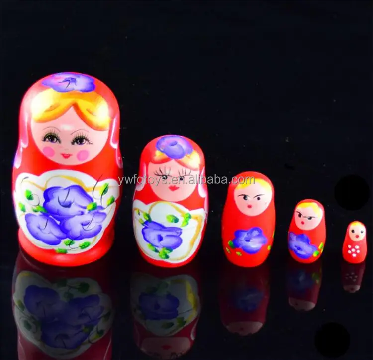 Fq Merk Houten Russian Nesting Doll Houten Hand Geschilderd Traditie Russische Matroesjka Poppen