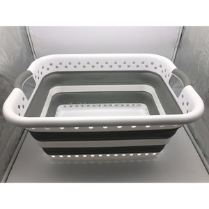 De plástico plegable cesta de lavandería de silicona plegable cesta de lavandería - Product Image 1