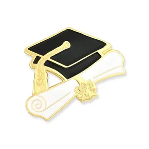 Classe de 2019 Lembranças Graduação Cap Chapéu Escola Personalizado Emblema Do Metal Pin de Lapela Esmalte