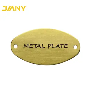 Tùy chỉnh Kích Thước Biểu Tượng Khắc Brass <span class=keywords><strong>Oval</strong></span> Tên Tấm với Lỗ Vít - Product Image 1