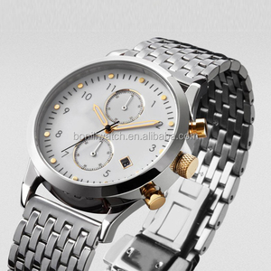 2015 of Vogue from the customs <strong>Chrono</strong> style 3 <strong>Bars</strong> Japanese Japan Movt quartz clock stainless stell watch - Product Image 5