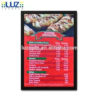 Led light box leverancier restaurant muur menu board fastfood menu display board