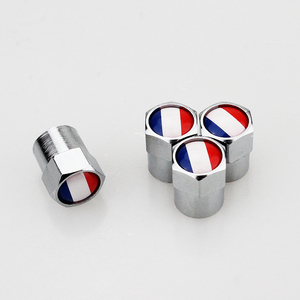 Capuchon de Valve de Style de Voiture Drapeau Français Capuchon de Moyeu de Roue en Métal pour Vélo Moto et Voiture État Neuf - Product Image 5