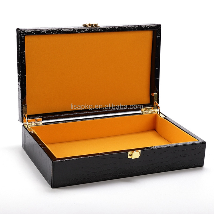 Роскошный пустой черный держатель для ключей в форме книги деревянный ящик с металлическим замком