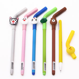 Kawaii paja animales <span class=keywords><strong>de</strong></span> dibujos animados <span class=keywords><strong>de</strong></span> la <span class=keywords><strong>pluma</strong></span> <span class=keywords><strong>de</strong></span> <span class=keywords><strong>gel</strong></span> papelería escribir bolígrafos - Product Image 1