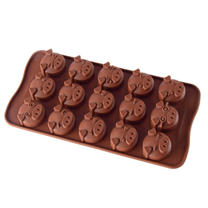 Moldes Divertidos de Cerdito, Moldes de Silicona Reutilizables Ecológicos para Hacer Jabón, Caramelos, <span class=keywords><strong>Fondant</strong></span>, Chocolate, Herramientas de Repostería con Forma de Animal - Product Image 4