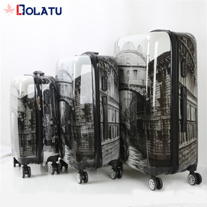 Personnalisé imprimé ABS + PC extensible grand bagage chariot sac propre <span class=keywords><strong>marque</strong></span> 3 pièces ensemble <span class=keywords><strong>de</strong></span> <span class=keywords><strong>valise</strong></span> pour le voyage - Product Image 5