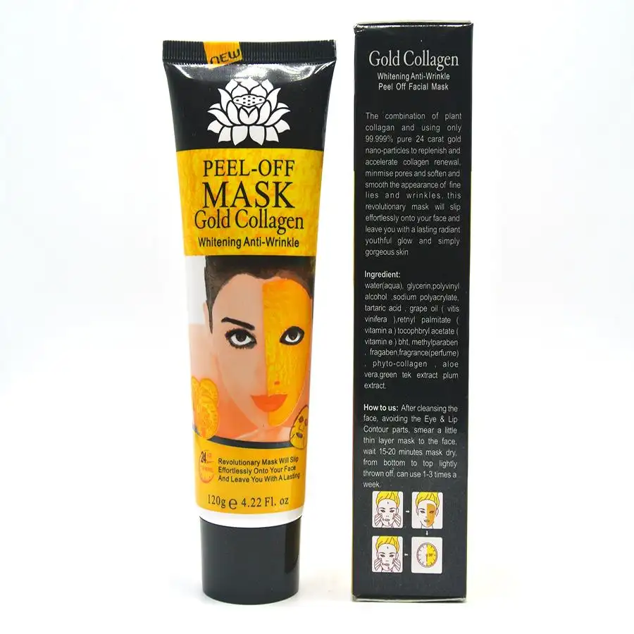 Mascarilla Facial de salón para el cuidado de la piel, mascarilla de limpieza profunda dorada para el cuidado de la piel, puntos negros, exfoliante, 60ml