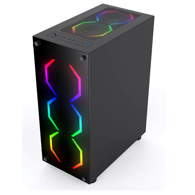 SATE- stocked RGB ATX ITX µ ATX Gaming Computer Case plastic Desktop PC Case K380 EATX ETX computer case Factory