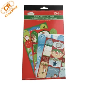 Zelfklevende Gift Tags Kerst Printing Sticker Boek Voor Kinderen