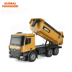 rc dump truck excavator Suppliers-2019 Terbaru Huina 1573 1:14 10CH Remote Control 6 Wheel Dump Truk RC Truk Tipper Mental Excavator