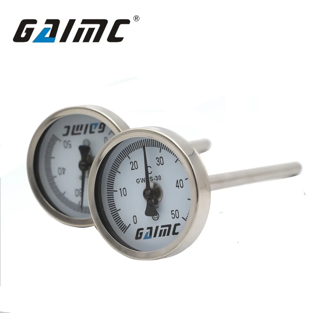 GAIMC GWSS Thermomètre/jauge de température bimétallique industriel SS