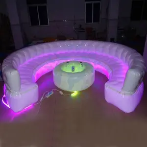 Inflable gigante muebles sofá de aire con lámpara LED