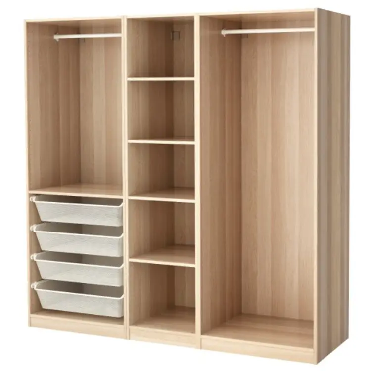 China manufacturer wholesale cheap modern custom wooden cloth wardrobes cabinet sliding door bedroom furniture sliding wardrobe