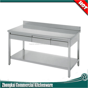 201/304 Fabricante y la Oferta <span class=keywords><strong>Comercial</strong></span> <span class=keywords><strong>de</strong></span> Banco <span class=keywords><strong>de</strong></span> <span class=keywords><strong>Trabajo</strong></span> <span class=keywords><strong>de</strong></span> Acero Inoxidable con 3 Cajones y la Pared Posterior - Product Image 2