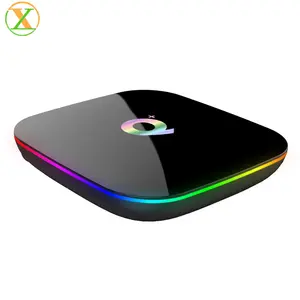 Android 4gb mais popular smart tv box, qbox plus allwiner h6 4k * 2k quad-core, android 8.1, caixa mágica, internet tv