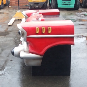Industrial <span class=keywords><strong>Vintage</strong></span> Testa di Auto A Forma di Tavolo Bancone <span class=keywords><strong>Bar</strong></span> Mobili di Design di Colore Rosso Per Ufficio Reception Contatore - Product Image 6