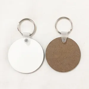 Fast Shipping Blank Round MDF Sublimation Keychain With Different Shapes For Promotional Gift