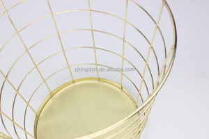 <span class=keywords><strong>Cestino</strong></span> per Rifiuti in Filo Metallico Placcato Oro Rotondo 550-36 per Forniture da Ufficio - Product Image 4