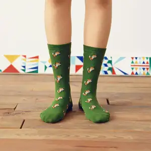 Großhandel Tier Socken Fuchs Tod Foxhound Grün Gras Zoo Beliebte Märchen Wald Frische Socken Sox