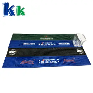 Tapis de <span class=keywords><strong>bar</strong></span> en caoutchouc PVC souple, promotion de la bière et des boissons, logo 3D personnalisé, tapis de <span class=keywords><strong>bar</strong></span> en caoutchouc OEM pour l'Allemagne, Pabst, Loch Lomond, Bear Creek - Product Image 1