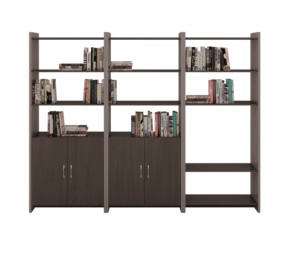 Moderno ed elegante in legno <span class=keywords><strong>libreria</strong></span> mensola a muro con porta e di stoccaggio - Product Image 6
