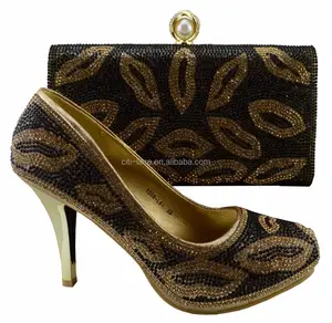 1308-L61 новейший итальянский дизайн обуви/подходящая обувь и сумка в комплекте на каблуке для женщин