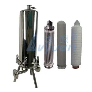 Water Filter Replacement Cartridge Single Round Core Filter Housing Cartridge Holder Stainless Steel 0.2/0.5/1/5/20 Micron Water Filter Micropore Industrial