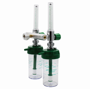 ATOR-14医療用酸素ダブルチューブ流量計ガスシリンダー圧力センサーグリーン - Product Image 1
