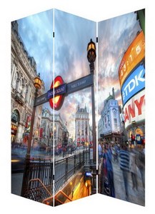Biombo tabique <span class=keywords><strong>London</strong></span> city blanco y Negro imágenes impresión de la lona para la decoración del hogar arte trabajo precio barato - Product Image 6