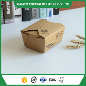 Cuadrado personalizado a medida para llevar almuerzo comida <span class=keywords><strong>caja</strong></span> de papel - Product Image 1
