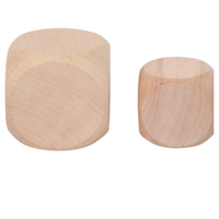 Cube de logo personnalisé, prix bon marché, vente en gros, blocs de bois non finis, coin rond, 1-10cm, dés en bois