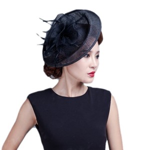 Chapeau de cérémonie en sinamay pour femmes, fascinateur de <span class=keywords><strong>mariage</strong></span>, chapeau de fête britannique, chapeau de <span class=keywords><strong>mariage</strong></span>, vente en gros à prix réduit - Product Image 5
