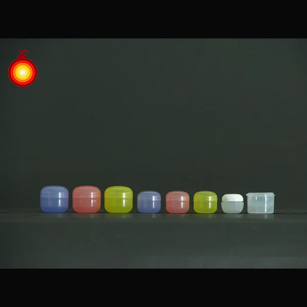 3ml-10ml renkli boş top şekil küçük örnek konteyner plastik kozmetik kavanoz numune ambalajı