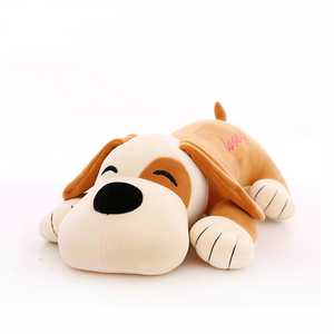 Mainan Kreatif Anjing Mewah Berbaring Anjing Rawan Boneka Hewan Bantal Lembut Hadiah Populer untuk Anak Perempuan