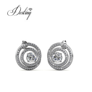 Dasini in argento Sterling 925 Mystiq <span class=keywords><strong>orecchini</strong></span> rotondi impreziositi da gioielli con cristalli Swarovski che vendono <span class=keywords><strong>Online</strong></span> <span class=keywords><strong>orecchini</strong></span> giornalieri - Product Image 3